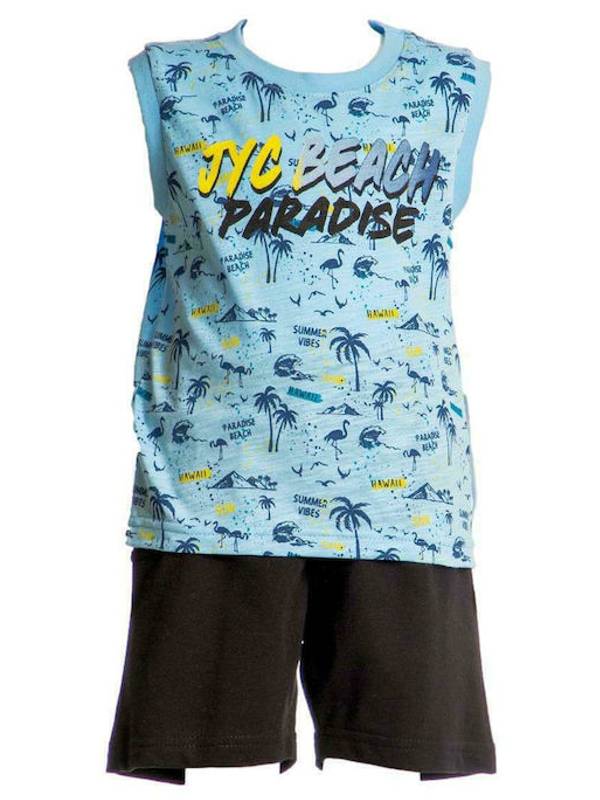 Χωρίς τίτλο(45) Σετ βερμούδα “Paradise” γαλάζιο JOYCE