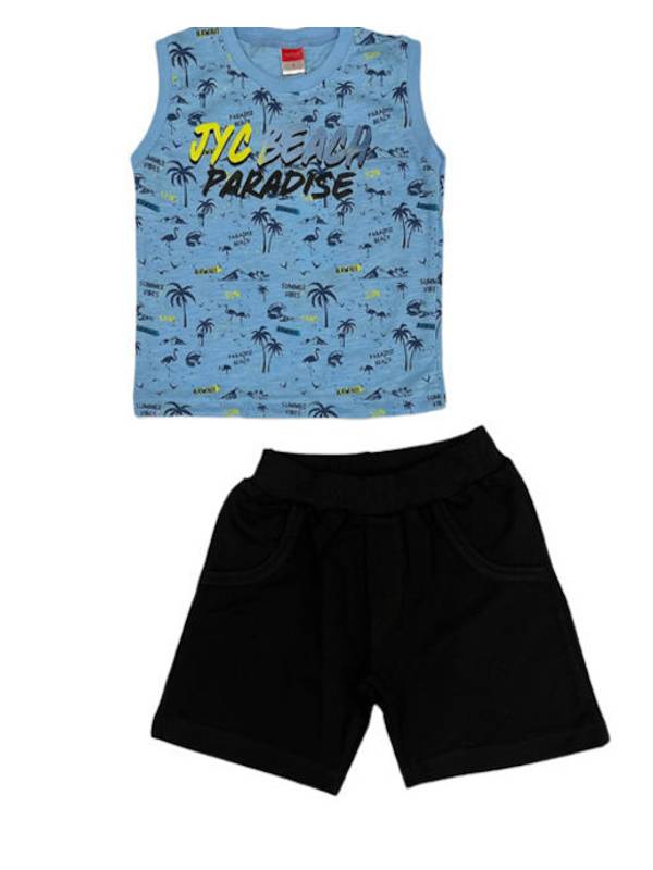 Χωρίς τίτλο(46) Σετ βερμούδα “Paradise” γαλάζιο JOYCE