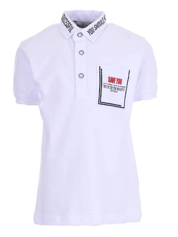 Polo Hashtag 228717 άσπρη