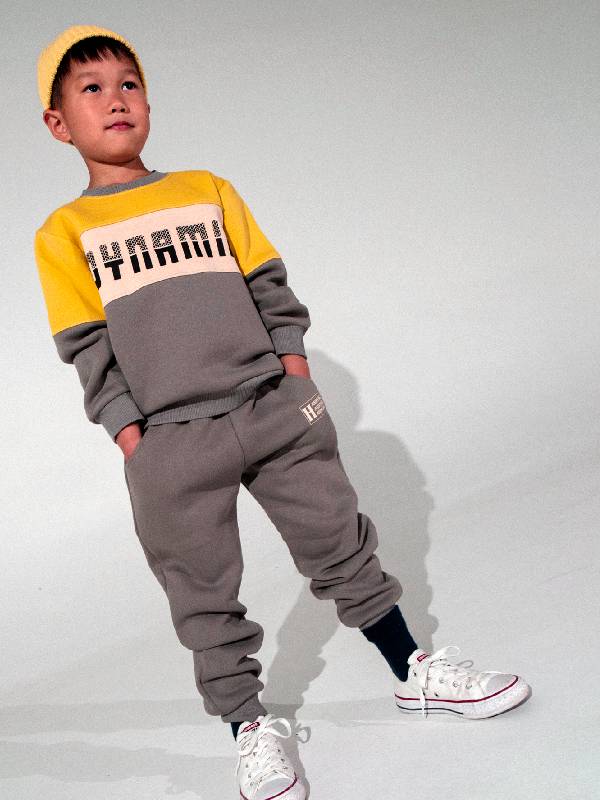 3830 2 Σετ φόρμα Hashtag 243830 μουσταρδί