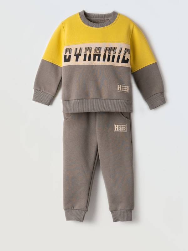 3830 3 Σετ φόρμα Hashtag 243830 μουσταρδί