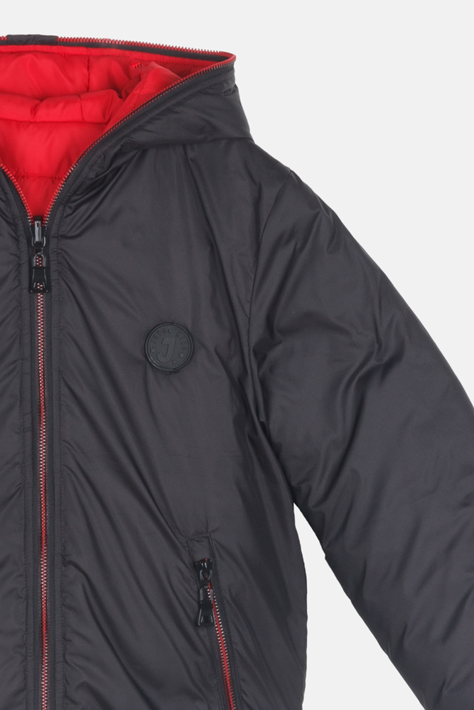 2496205_BLACK-RED_03 Μπουφάν Joyce 2496205 κόκκινο - μαύρο
