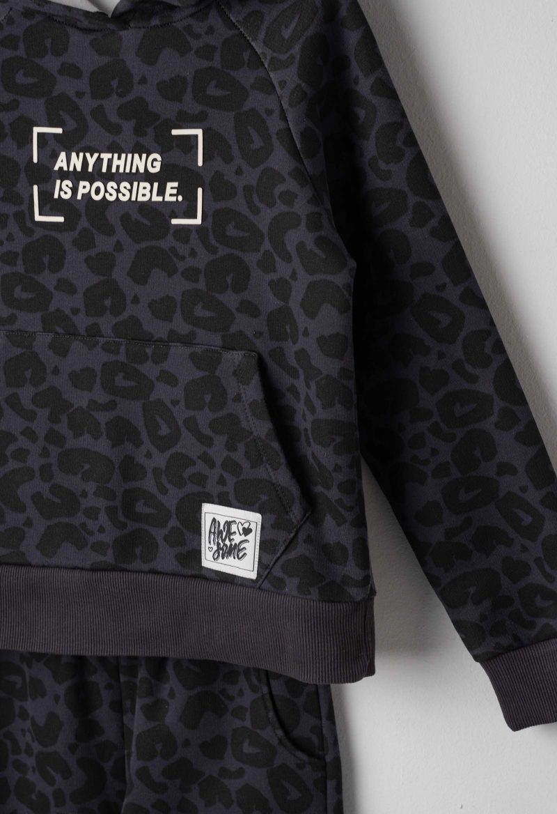 3084.1 Σετ φόρμα Ebita 243084 ανθρακί-μαύρο λέοπαρ