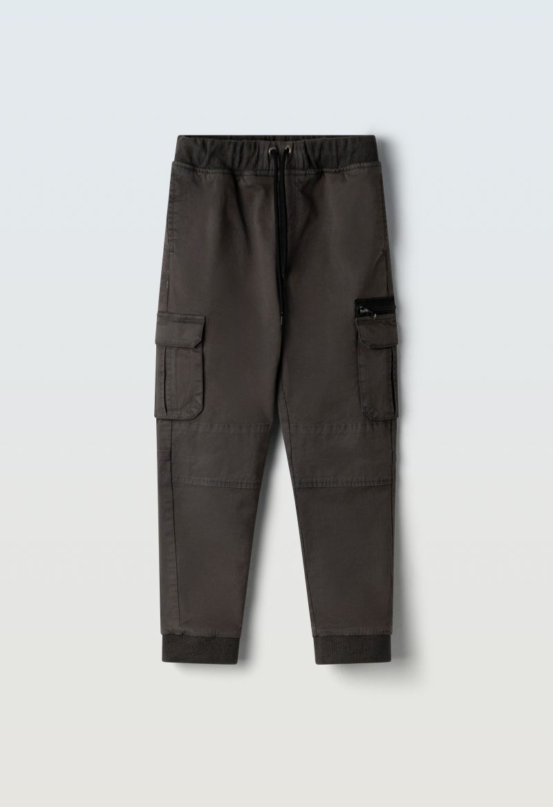 3745.1 Παντελόνι cargo Hashtag 243745 ανθρακί