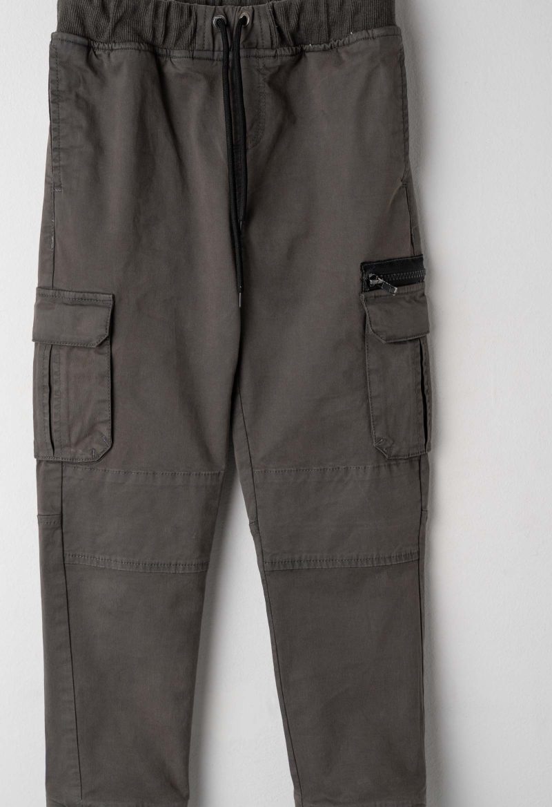 3745.3 Παντελόνι cargo Hashtag 243745 ανθρακί