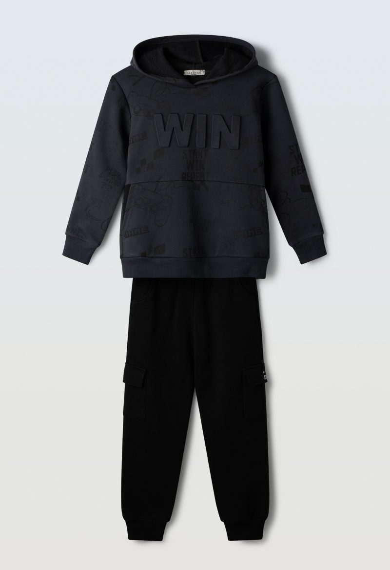 3759 Σετ φόρμα Hashtag 243759 ανθρακί