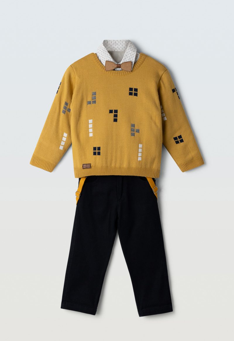 3812 Σετ 3τεμ Hashtag 243812 μουσταρδί