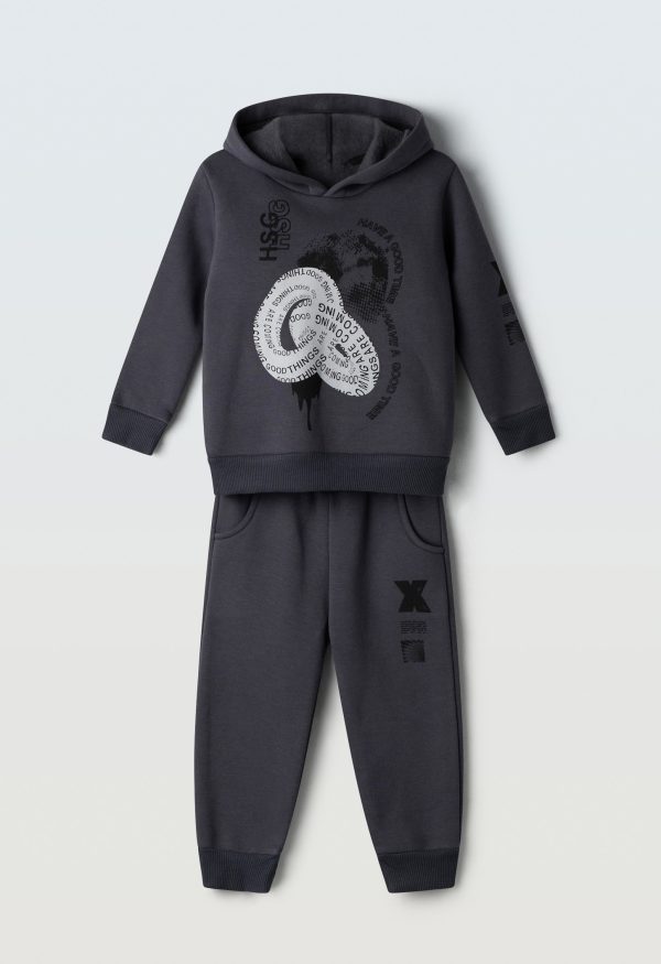 3834.1 Σετ φόρμα Hashtag 243834 ανθρακί