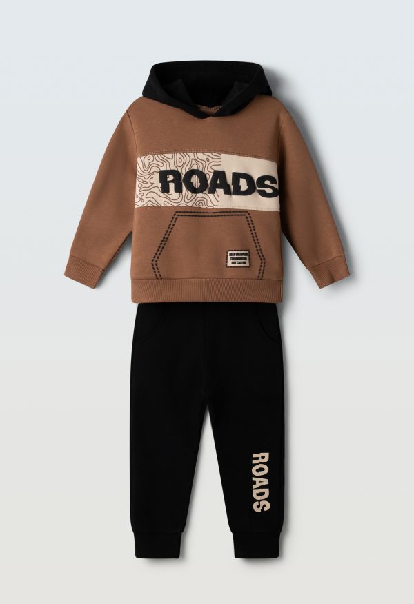 3853.1 Σετ φόρμα Hashtag 243853 καφέ