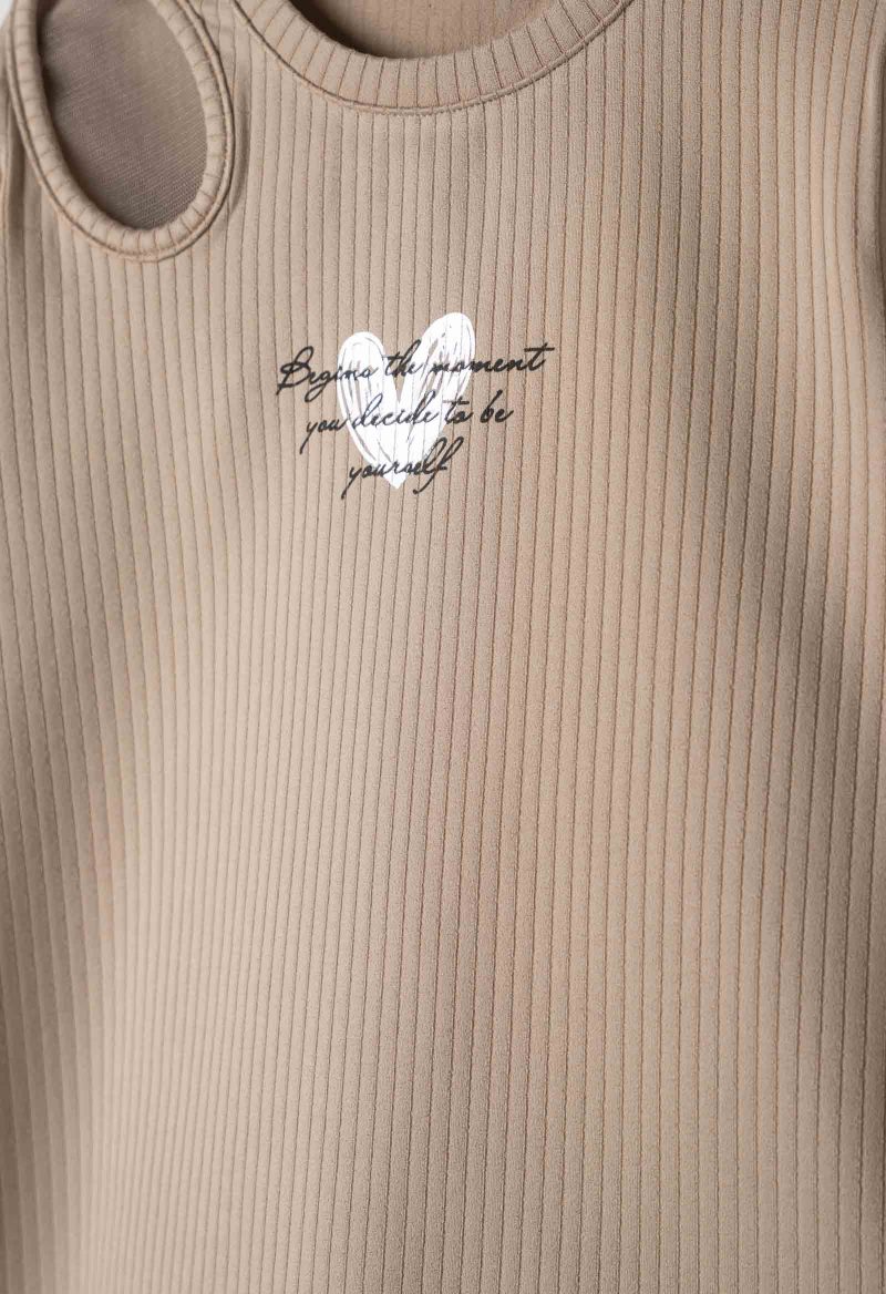 Μπλούζα ριπ Ebita 255015 μπεζ