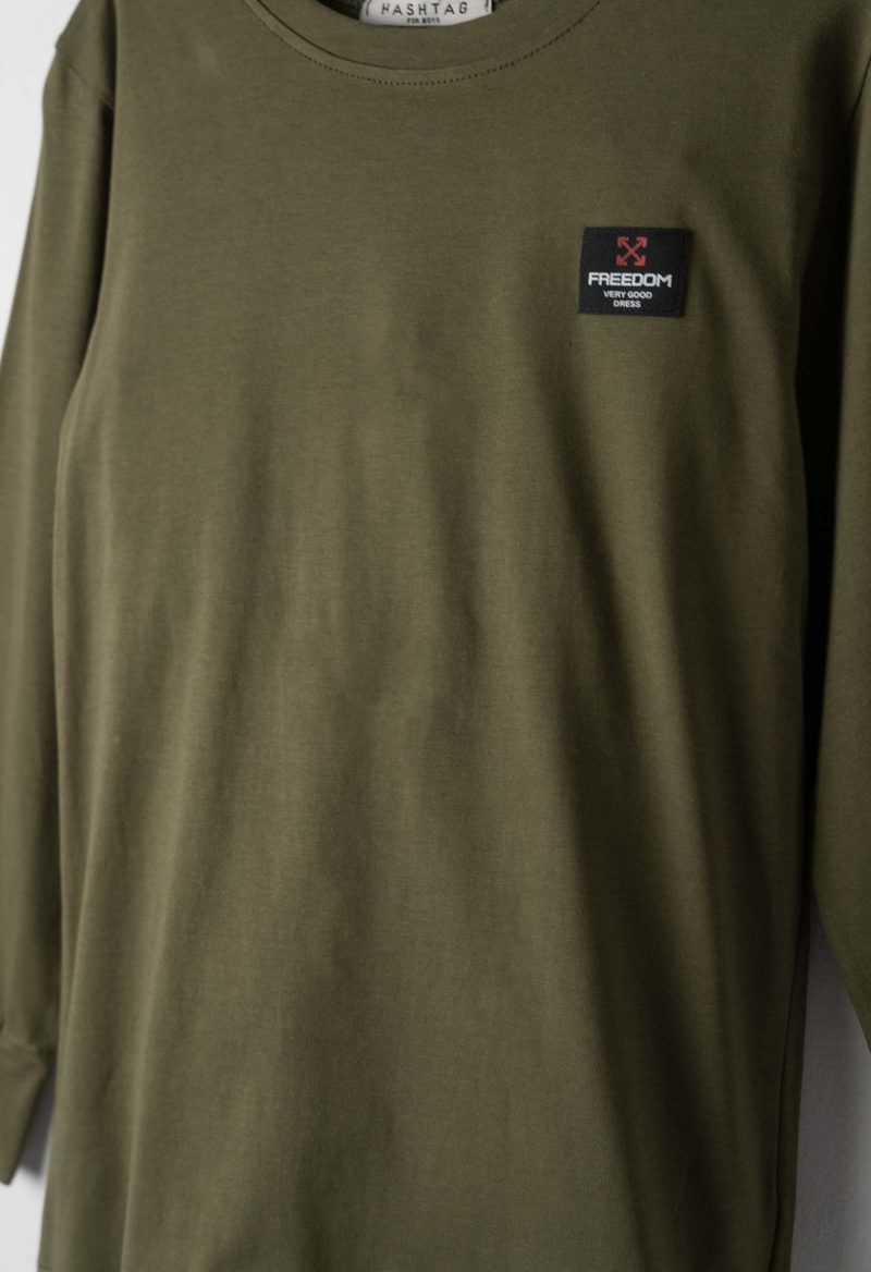 Μπλούζα Hashtag 255710 χακί