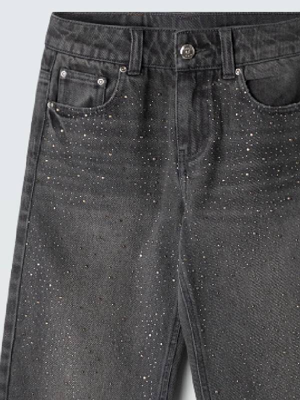 Παντελόνι τζιν Ebita 255065 μαύρο