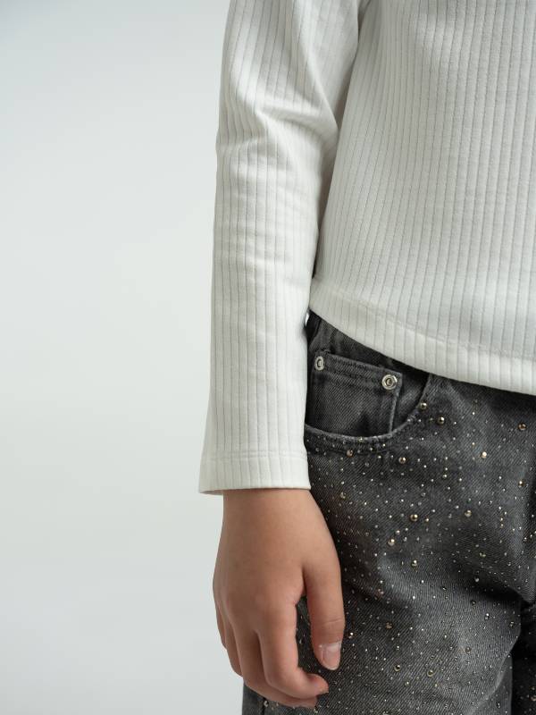 Παντελόνι τζιν Ebita 255065 μαύρο