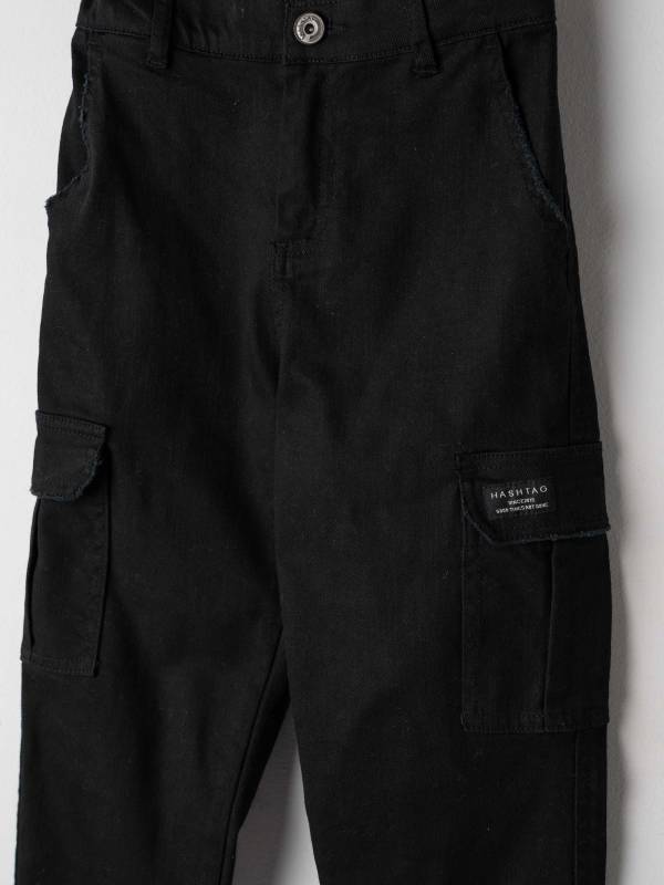 5744-1 Παντελόνι cargo Hashtag 255744 μαύρο