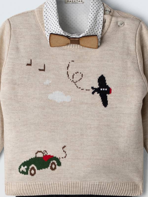 Σετ 3τεμ Hashtag 255617 μπεζ