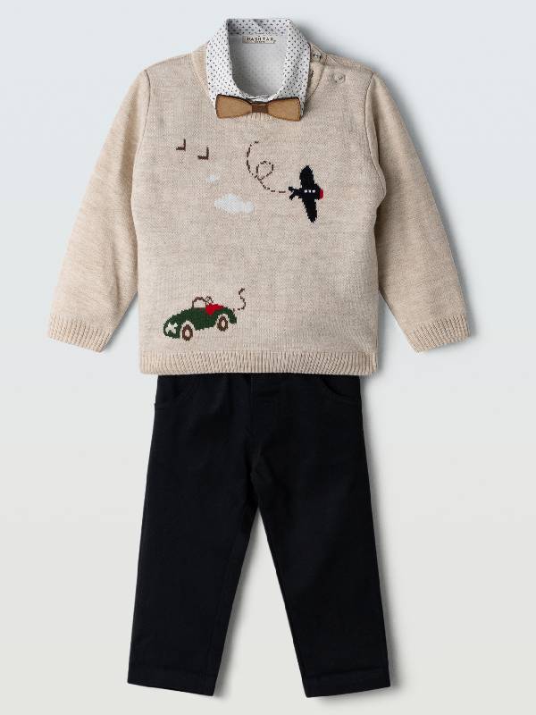 Σετ 3τεμ Hashtag 255617 μπεζ